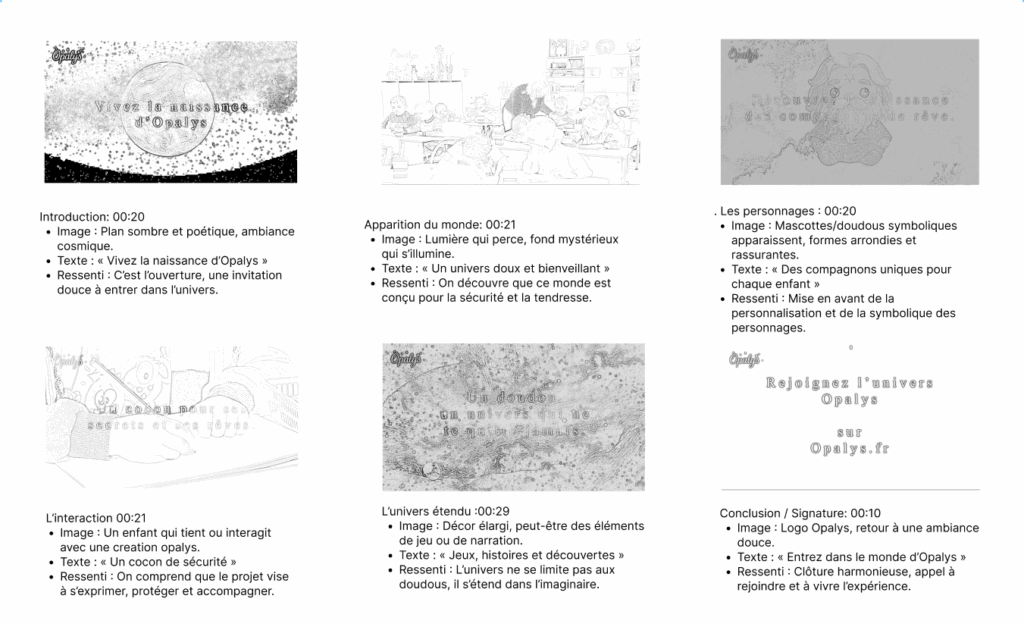Découvrez la vidéo de présentation du projet Opalys : un motion design professionnel illustrant un univers interactif, bienveillant et immersif.