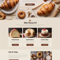 Maquette de page d’accueil pour une boulangerie bio et vegan, design réalisé par Edenelie avec un style naturel et moderne.